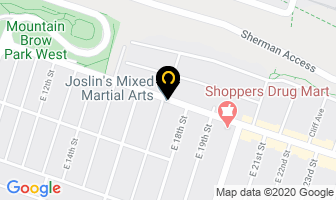 Joslin's Karate & Mixed Martial Arts in Hamilton map