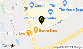 Kal Tire in Woodstock map