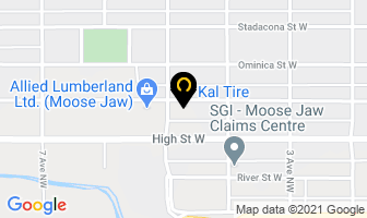 Kal Tire in Moose Jaw map