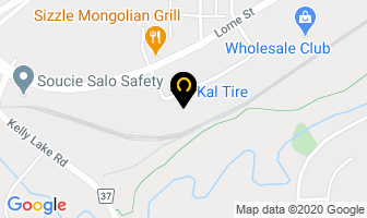 Kal Tire in Sudbury map