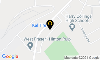 Kal Tire in Hinton map