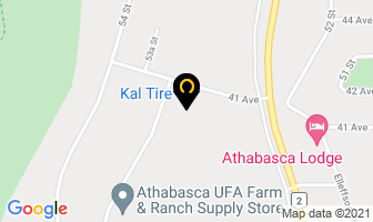 Kal Tire in Athabasca map