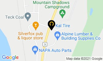 Kal Tire in Sussex map