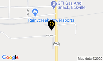 Kal Tire in Eckville map