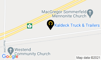 Kaldeck Trailers Inc in Macgregor map