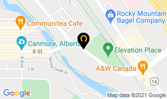 Kananaskis Country Head Office in Canmore map