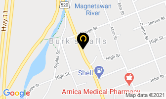 Kawartha Credit Union in Burk's Falls map
