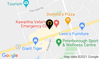 Kawartha Veterinary Emergency Clinic in Peterborough map