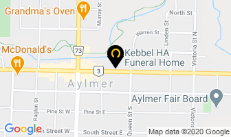 Kebbel H A Funeral Home Ltd in Aylmer map
