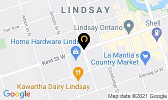 Kent Place Dental in Lindsay map