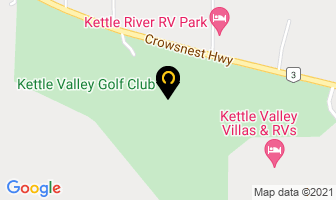 Kettle Valley Golf Club in Rock Creek map