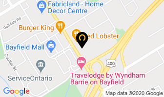 Kfc in Barrie map