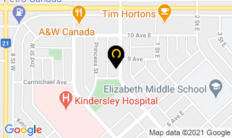 Kindersley Clarion in Kindersley map