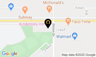 Kindersley Inn in Kindersley map