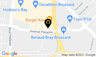 Kinequip in Brossard map