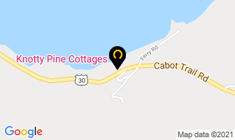 Knotty Pine Cottages in Ingonish Beach map