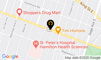 Koch & Associates Spine Centre in Hamilton map