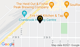 Koocanusa Publications Inc in Cranbrook map