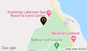 Kootenay Lakeview Resort in Balfour map