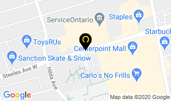 Korean Toronto Credit in Thornhill map