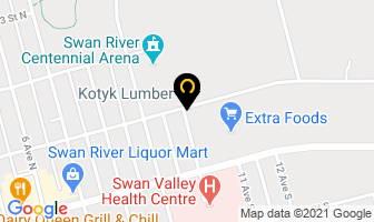 Kotyk Lumber Ltd in Swan River map