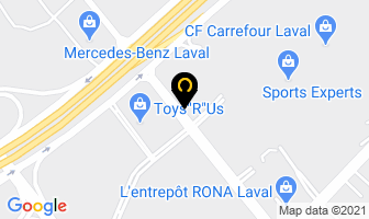 Kouzelis Law Fax in Laval map