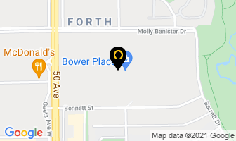 Kurves Brow Bar in Red Deer map