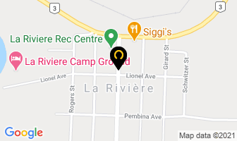 La Riviere Fire Hall in La Rivière map