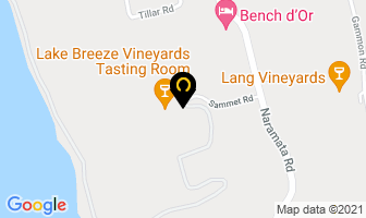 Lake Breeze Vinyards in Naramata map