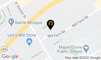 Lake Simcoe Glass & Mirror Inc in Barrie map