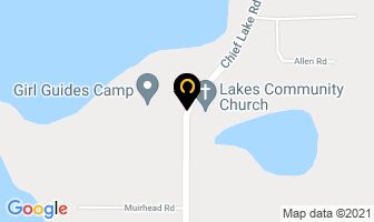 Lakes Community Church in Prince George map