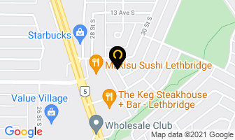 Lakeview Bible Church in Lethbridge map