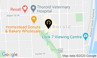 Lark One Towers in Thorold map