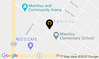 Larson in Manitou map