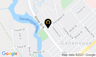 Latimer's Cleaners in Gananoque map
