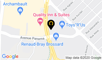 Laurentian Bank in Brossard map