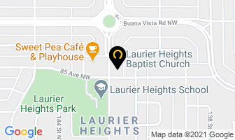 Laurier Heights Baptist Church in Kenora map