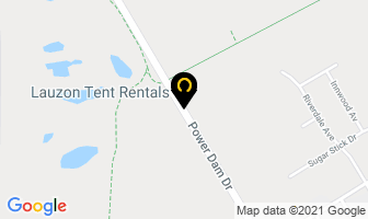 Lauzon Tent Rentals in Cornwall map