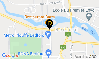 Le Belvedere Pub in Bedford map