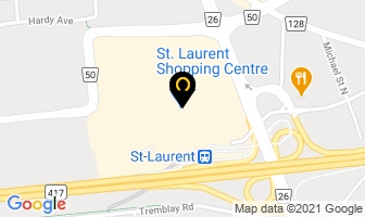 Le Ch&acirc;teau St. Laurent Centre in Ottawa map
