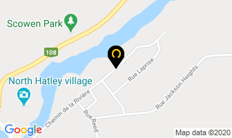 Le Chat Bott&eacute; in North Hatley map