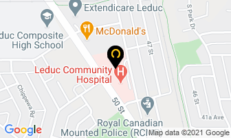 Leduc Public Health Centre in Leduc map