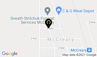Len Tereck Construction in Mccreary map