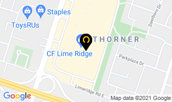Lenscrafters Lime Ridge Mall in Hamilton map