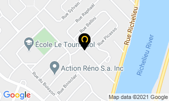 Les Peintures M M Inc in Beloeil map