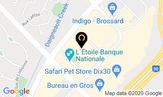 Les Pieds Sur Terre Quartier Dix30 in Brossard map