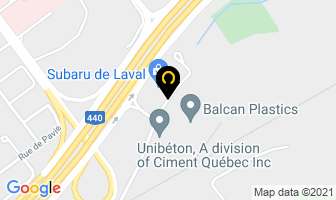 Les Plastiques Balcan Lt&eacute;e in Laval map
