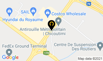 Les Pros Du Volant Ecole De Conduite in Chicoutimi map