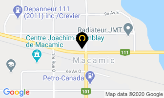 Les P'tits Mets Gourmets in Macamic map