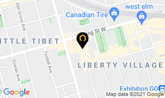 Liberty Village B I A in Toronto map